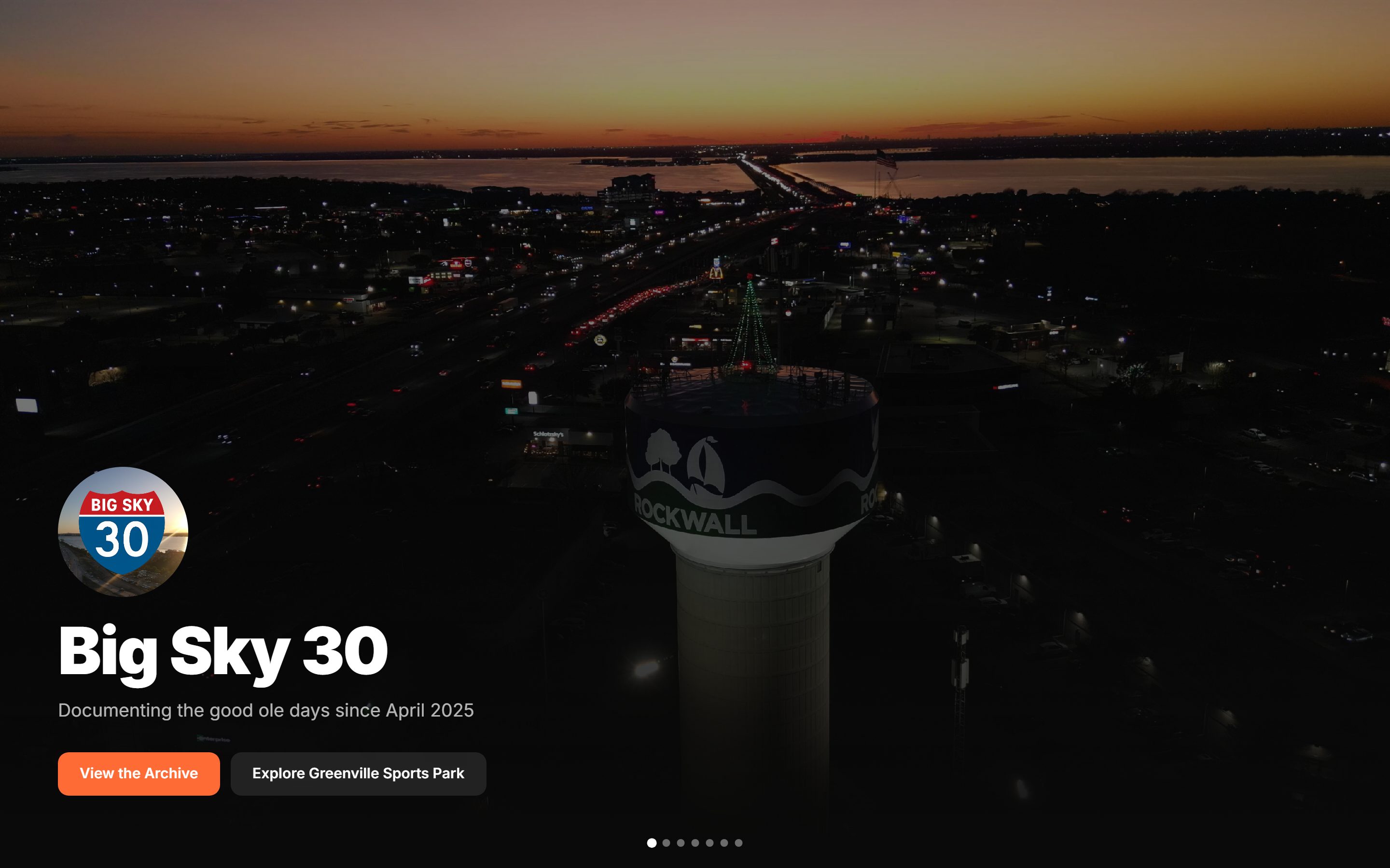 The Big Sky 30 homepage