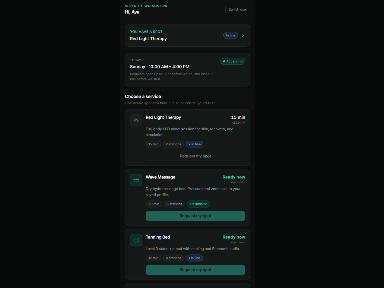 Reserve My Spot: The member app